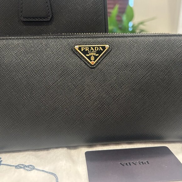 Prada Galleria Medium Saffiano Leather Bag and Saffiano Leather Wallet - Picture 2 of 6